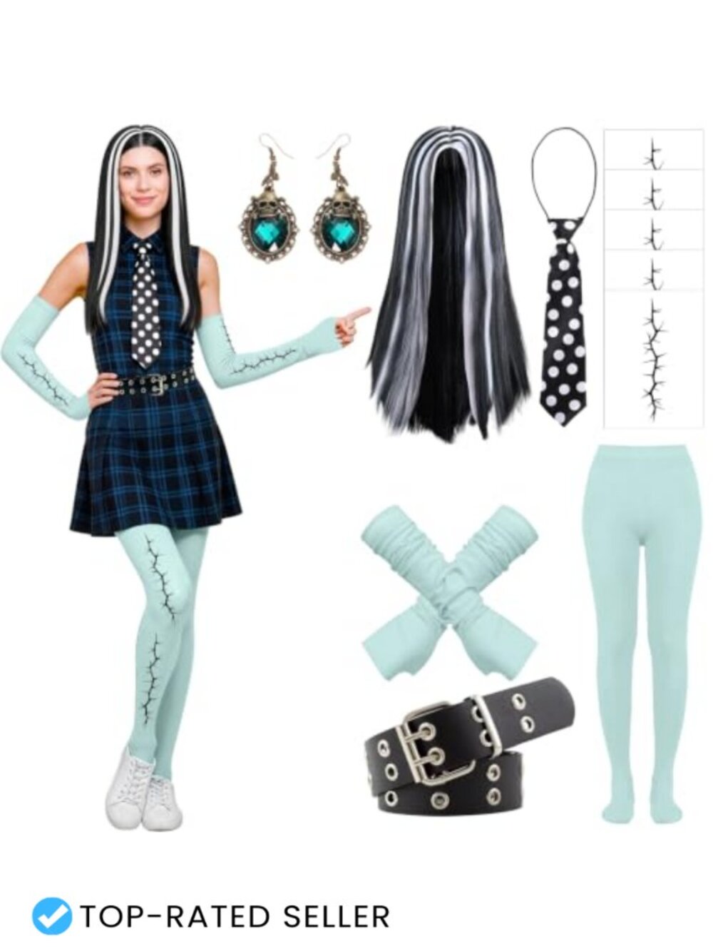 Women's Halloween Monster Girl Costume Accessory Set Polyester PU Cosplay